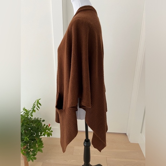 ECHO Open Front Knit Poncho Wrap Autumn Sweater Weather Commute Travel Cozy - Picture 8 of 13